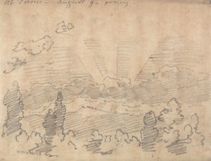 À Portici, Soir, 9 août - John Robert Cozens