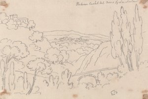 Entre Castel del Bosco et La Scala - John Robert Cozens