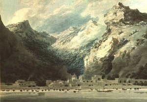 Cetera, une ville de pêche sur le golfe de Salerne - John Robert Cozens