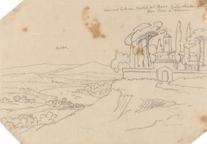 Couvent entre Castel del Bosco et La Strada Scala - John Robert Cozens