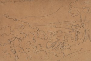 Le lac de Vico depuis la colline de Viterbe - John Robert Cozens