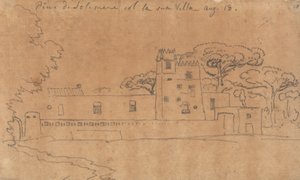 Pins de Solimena avec sa Villa, 18 août - John Robert Cozens
