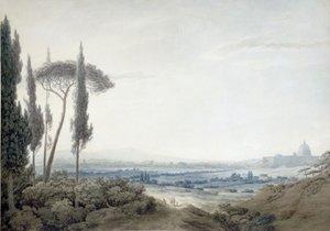 Rome depuis la Villa Mellini - John Robert Cozens