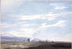 Vestiges sépulcraux dans la campagne près de Rome, vers 1783 - John Robert Cozens