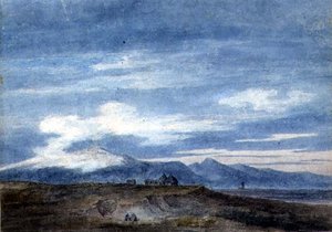 Cabane de berger à la frontière des marais Pontins, entre Valetri et Terracina - John Robert Cozens