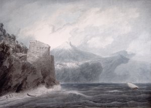 Le château de Salerne, près de Cetara - John Robert Cozens