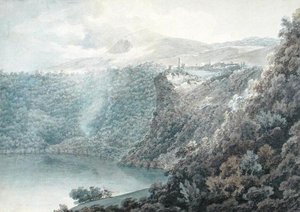 Le lac et la ville de Nemi