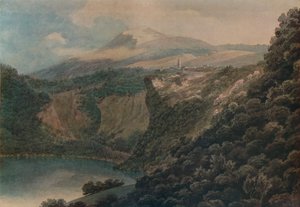 Le lac et la ville de Nemi, 1778