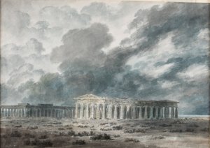 Deux Grands Temples à Paestum - John Robert Cozens