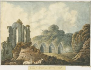 Abbaye de Croxden : peinture à l