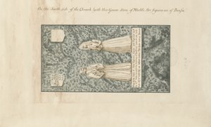 Église de Madeley - Pierre tombale de John Egerton : dessin à l