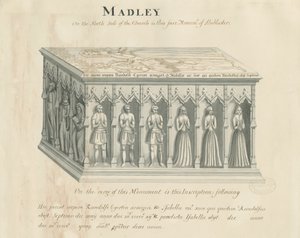 Église de Madeley - Monument à Randolf Egerton : dessin à la plume et au lavis, 19e siècle - John Robert Fernyhough