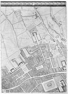Carte de Bloomsbury et Holborn, Londres, 1746