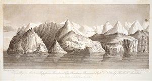 Cape Byam Martin, Mont Pofsefsion et Cape Fanshawe, découvert le 1er septembre 1818 par le HMS Isabella, illustration de 