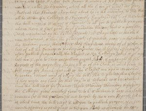 Lettre de John Row, étudiant à St Andrews, à son oncle, 1691 - John Row