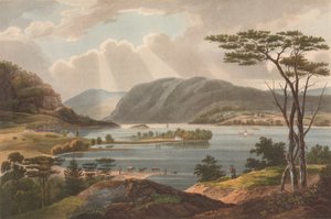 Vue de Fishkill vers West-Point No. 15 du Portfolio de la rivière Hudson