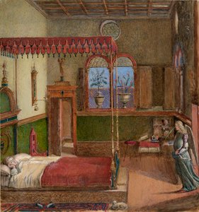 Dessin du rêve de Sainte Ursule de Carpaccio