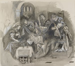 Dessin de la Circoncision de Tintoretto dans la Scuola Grande di San Rocco