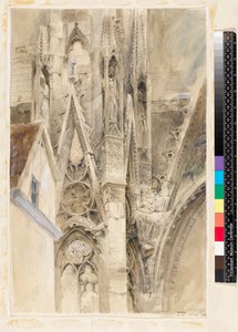 Entrée du transept sud de la cathédrale de Rouen, 1854