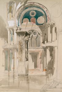 Partie de la basilique Saint-Marc, Venise : croquis après la pluie - John Ruskin