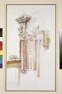 Pilastre sur la façade de Sant Anastasia, Vérone, juin 1869 - John Ruskin