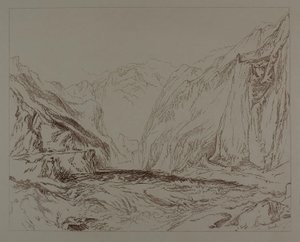 Scène de montagne de sable - John Ruskin