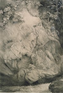 Étude de roche de gneiss, Glenfinlas, juillet 1853-février 1854 - John Ruskin