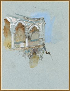 Étude du gothique pisan Partie de la façade de San Michele in Borgo, Pise, 1er juillet 1890 - John Ruskin