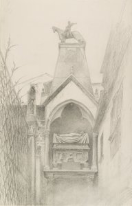 Étude du tombeau de Can Grande della Scala à Vérone, mai-août 1869 - John Ruskin