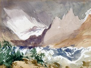 Paysage de montagne suisse, 19e siècle