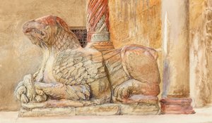 Le Griffon portant le pilier nord de l