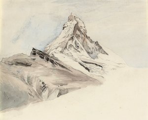 Le Cervin, Suisse, du nord-est, 1849