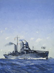 HMS Campania (gouache sur papier) - John S. Smith