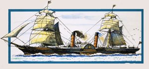 Le bateau à aubes britannique Persia - John S. Smith
