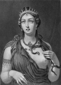 Cléopâtre VII, gravure sur acier de la peinture à l