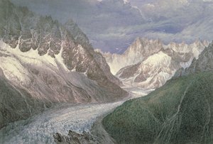 Vue de la Mer de Glace avec l