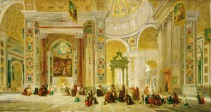 Intérieur de Saint-Pierre, Rome - John Scarlett Davis