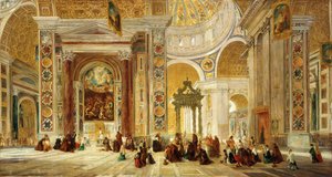 Intérieur de Saint-Pierre, Rome, 1824-1885 - John Scarlett Davis