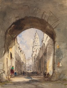Scène de rue à Calais - John Scarlett Davis