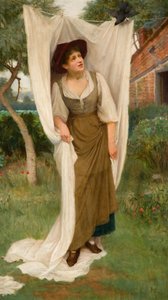 Blanchisseuse surprise par un merle, 1891