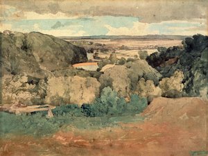 Barnard Castle depuis Towler Hill - John Sell Cotman