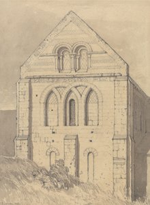 Église de Graville près du Havre de Grâce, Normandie : Fin du transept nord - John Sell Cotman