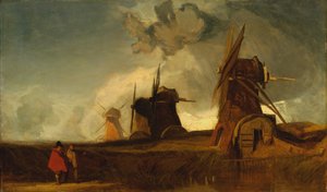 Drainage Mills in the Fens, Croyland, Lincolnshire - John Sell Cotman