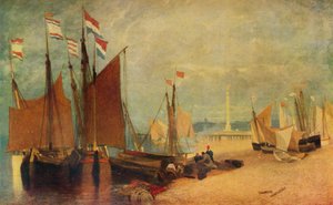 Bateaux hollandais au large de Yarmouth, Prises pendant la guerre, c1823 - John Sell Cotman