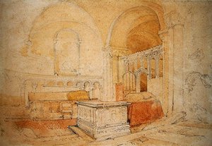 Intérieur de la cathédrale de Norwich - John Sell Cotman