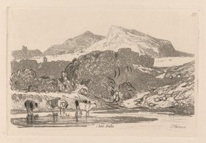 Liber Studiorum : Planche 21, Vue au Nord du Pays de Galles - John Sell Cotman