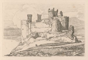 Liber Studiorum : Planche 25, Château de Harlech, N. Pays de Galles, 1838 - John Sell Cotman