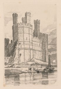 Liber Studiorum : Planche 28, Château de Caernarvon, N. Pays de Galles