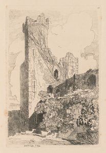 Liber Studiorum : Planche 32, Château de Caernarvon, N. Pays de Galles, 1838