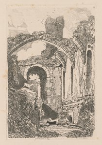 Liber Studiorum : Planche 33, Château de Conway, N. Pays de Galles, 1838 - John Sell Cotman